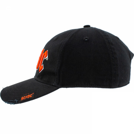 AC/DC Logo Distressed Adjustable Snapback Hat