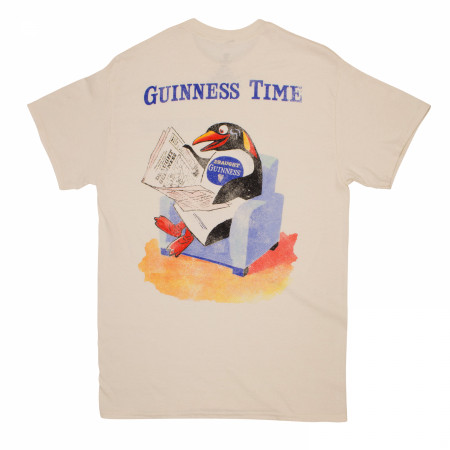 Guinness Time Penguin Front and Back Print T-Shirt