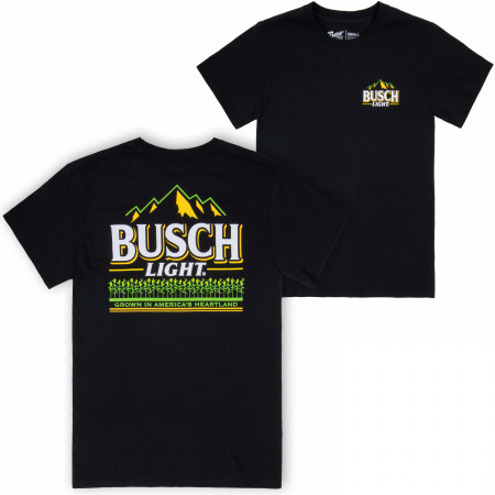 Busch Light Corn Field White Text Front And Back T-Shirt