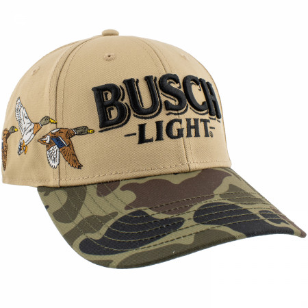 Busch Light Duck Hunting Camo Brim Adjustable Hat