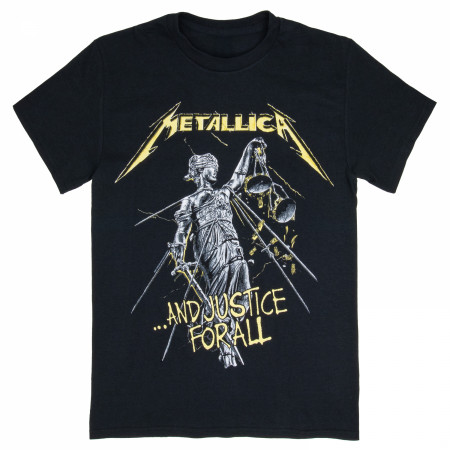 Metallica And Justice For All Track List Front and Back Print T-Shirt