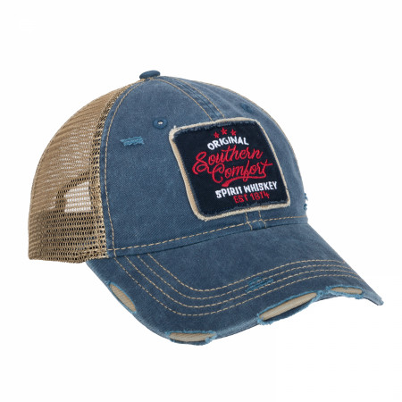 Southern Comfort Embroidered Patch Distressed Dad Cap