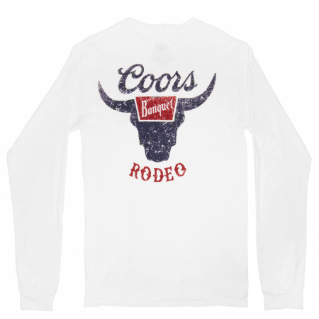 Coors Banquet Rodeo Logo Men's White Long Sleeve Shirt