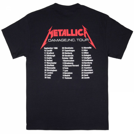 Metallica Master Of Puppets Tour '86 Album Cover & Tracks T-Shirt