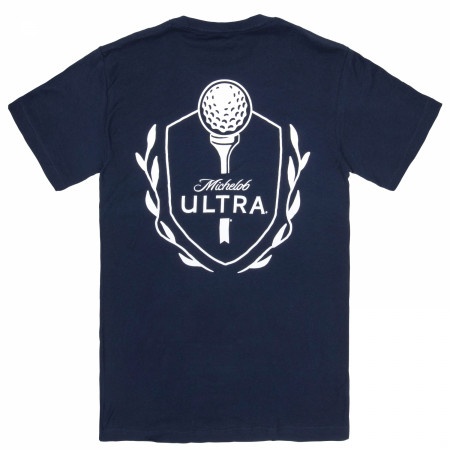 Michelob Ultra Golf Tee Crest Navy Colorway Front Back Print T-Shirt