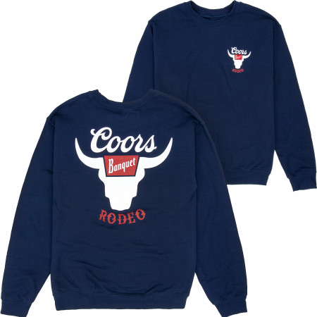 Coors Banquet Rodeo Horns Navy Colorway Crewneck Sweatshirt
