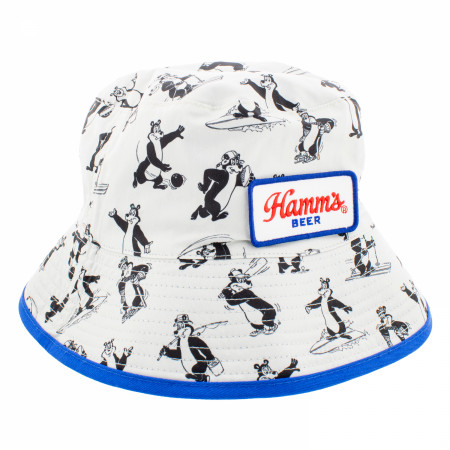 Hamm's Beer Sports Bear Reversible Bucket Hat