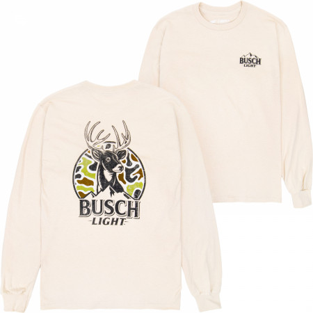 Busch Light Deer Hunting Camo Logo Long Sleeve Shirt