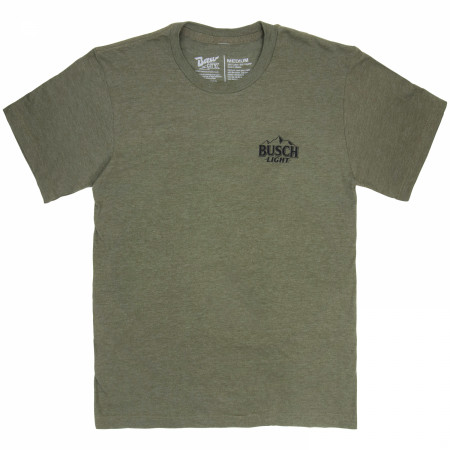 Busch Light Pheasant Hunting Camo Logo Forest Green T-Shirt