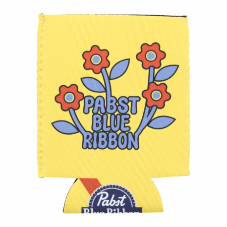 Pabst Blue Ribbon PBR Flower Garden Can Cooler