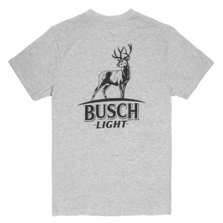 Busch Light Deer Grey Colorway Front and Back Print T-Shirt