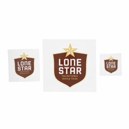 Lone Star Beer Logo Sticker Various Sizes 3-Pack