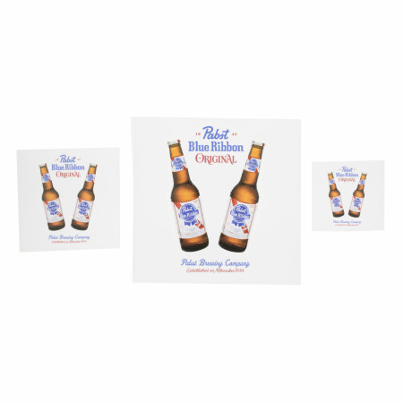 Pabst Blue Ribbon PBR Original Beers Sticker Various Sizes 3-Pack