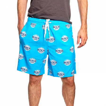 Busch Light Circle Logo Pattern Board Shorts