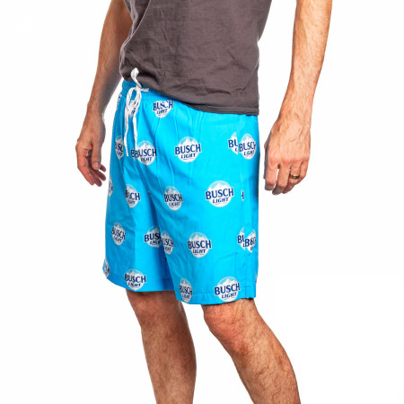 Busch Light Circle Logo Pattern Board Shorts
