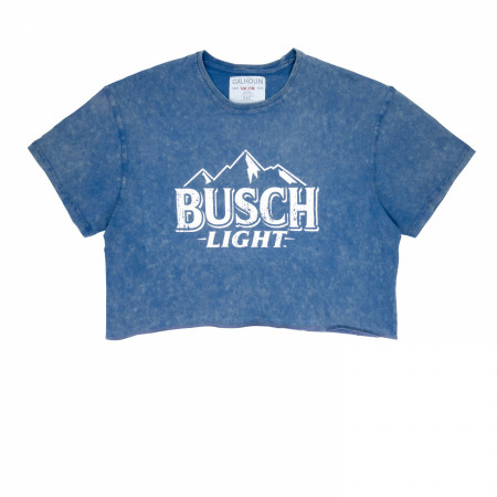 Busch Light Circle Logo Mineral Wash Navy Colorway Women's Crop Top