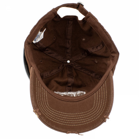 Busch Light Logo Distressed Brown Colorway Adjustable Hat