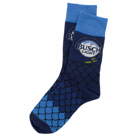 Busch Light Fishing Scales Crew Socks