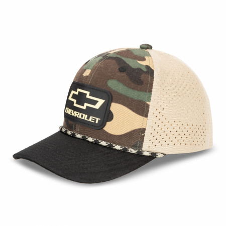 Chevrolet Rubber Patch Camo Rope Hat