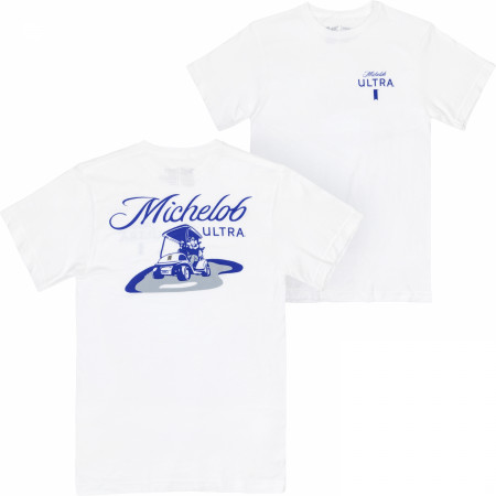 Michelob Ultra Golf Cart Front and Back Print T-Shirt