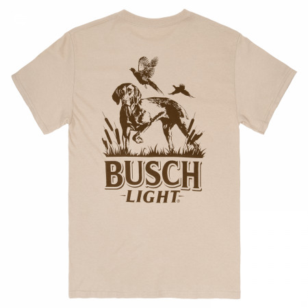 Busch Light Hunting Dog Front and Back Print T-Shirt