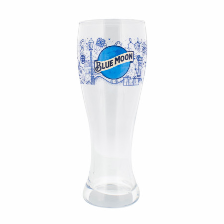 Blue Moon Holiday Festive Pint Glass