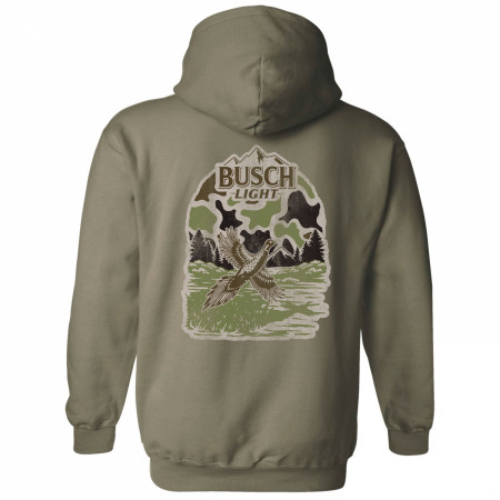 Busch Light Pheasant Hunting Camo Front and Back Sweatshirt Hoodie