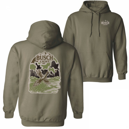 Busch Light Pheasant Hunting Camo Front and Back Sweatshirt Hoodie