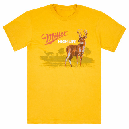 Miller High Life Wildlife Deer Yellow Colorway T-Shirt