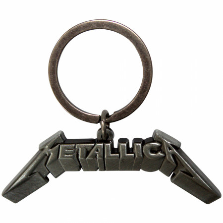 Metallica 3D Silver Logo Keychain