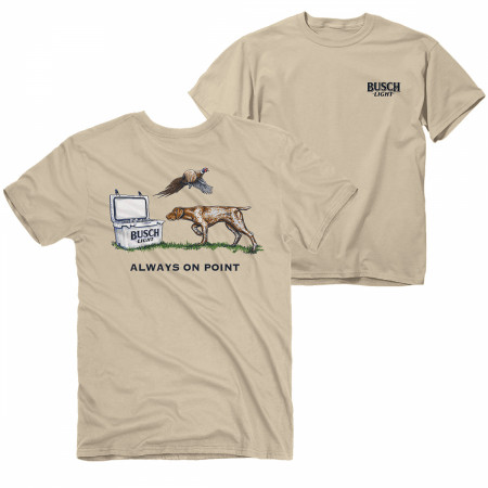 Busch Light Always on Point Front and Back Print T-Shirt