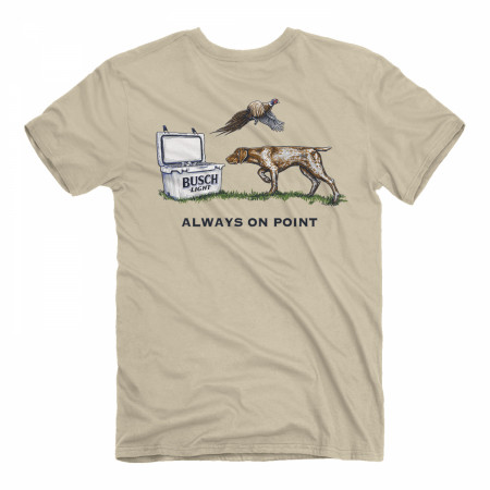 Busch Light Always on Point Front and Back Print T-Shirt