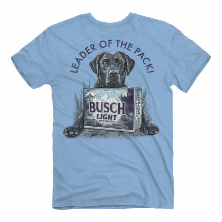 Busch Light Dog Leader of The Pack Front and Back Print T-Shirt