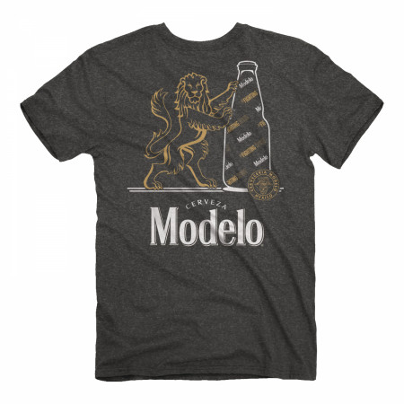 Modelo Fighting Spirit Front and Back Print T-Shirt