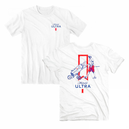 Michelob Ultra Golf Pushcart Front and Back T-Shirt