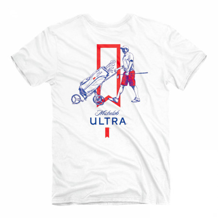 Michelob Ultra Golf Pushcart Front and Back T-Shirt