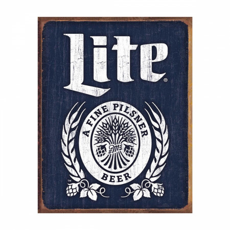 Miller Lite A Fine Pilsner Tin Sign