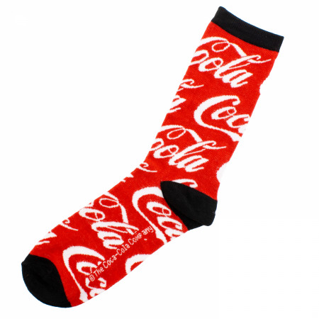 Coca-Cola Logo Adult Crew Socks 3-Pack