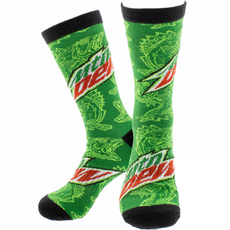 Mountain Dew Bass Drop Crew Socks in a Can