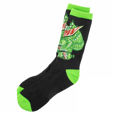 Mountain Dew Green Eagle Crew Socks in a Can