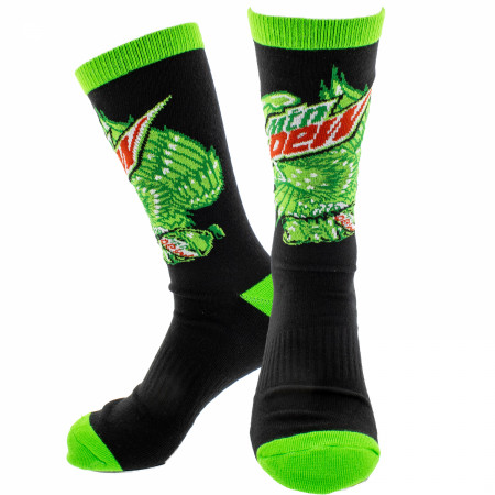 Mountain Dew Green Eagle Crew Socks in a Can