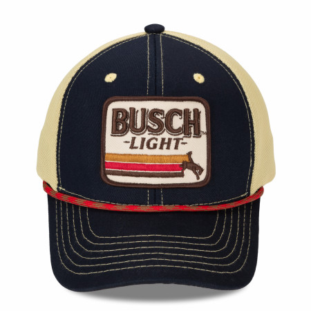 Busch Light Striped Cowboy Embroidered Patch Hat