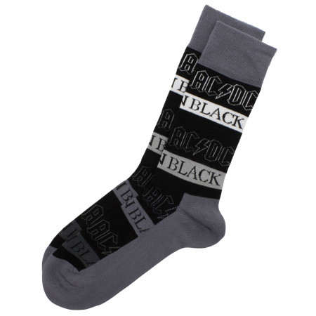 AC/DC Back in Black Ankle Socks