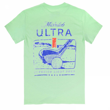 Michelob Ultra Golf Driver Green Colorway Front and Back Print T-Shirt