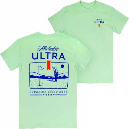 Michelob Ultra Golf Putting Green Colorway Front & Back Print T-Shirt