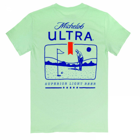 Michelob Ultra Golf Putting Green Colorway Front & Back Print T-Shirt