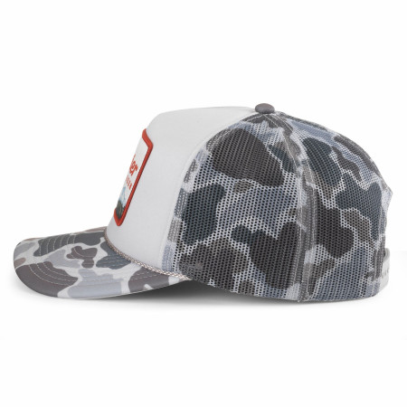 Rainier Beer Grey Camo Mountain Range Patch Foamy Adjustable Hat