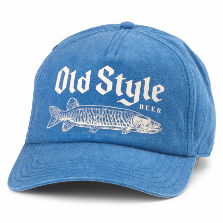 Old Style Beer with Fish Blue Walker Adjustable Hat