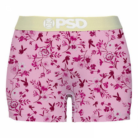 Playboy Florals and Gold PSD Boy Shorts Underwear