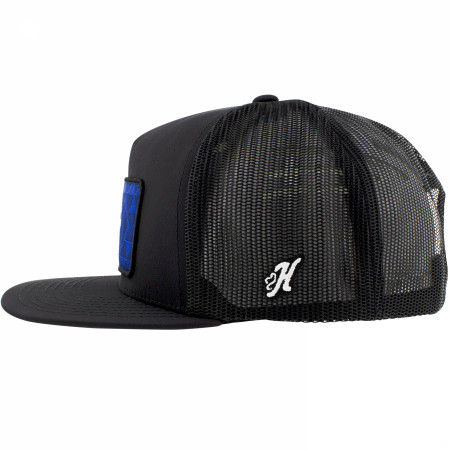 Pabst Blue Ribbon Logo Patch Black Trucker Hat